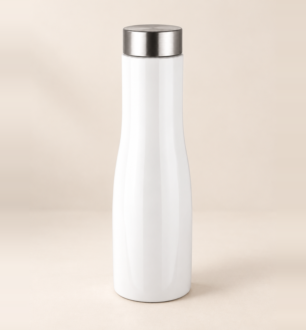 Stainless Steel Bottle - White, 1 L, main view