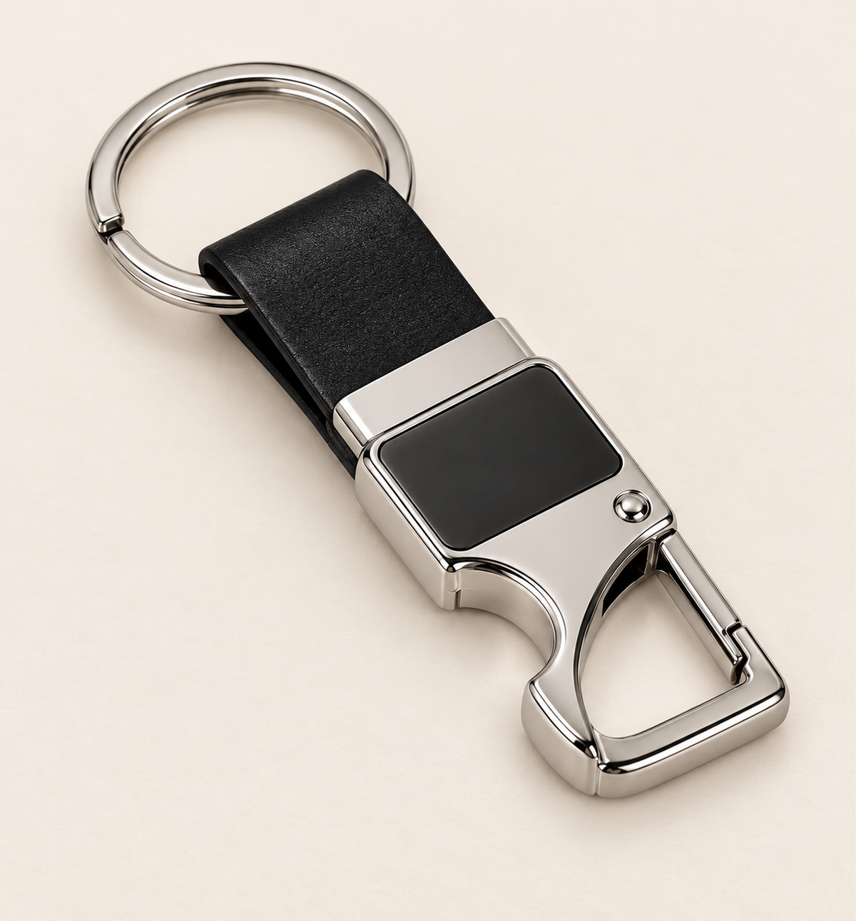 Bottle-Opener Hook Keychain - Black, main view