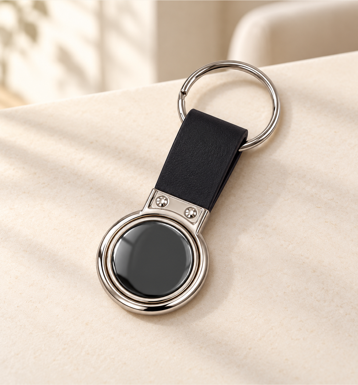 Steel Spinner Keychain - Black, lifestyle