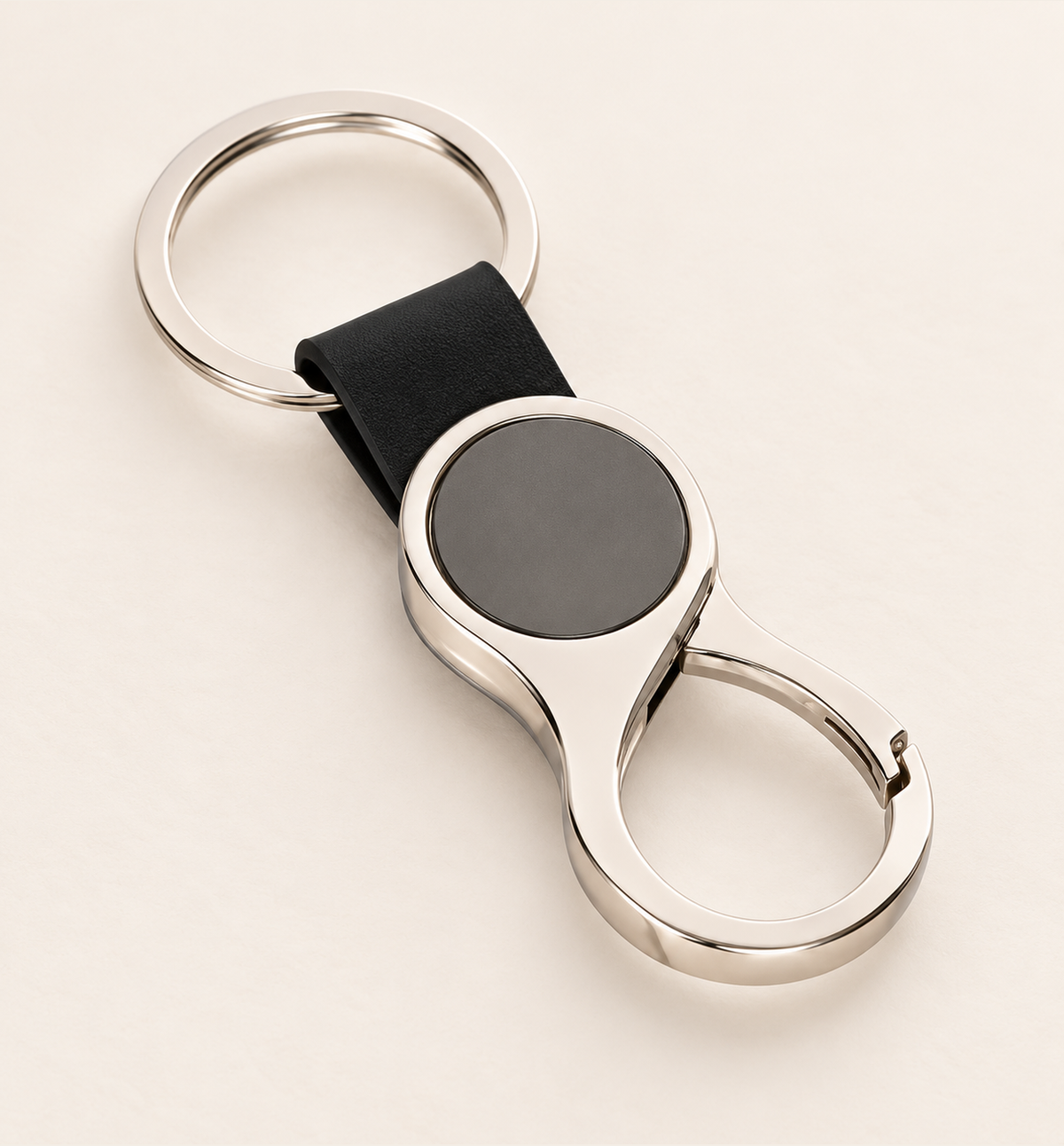 Classic Metal Keychain - Black, main view