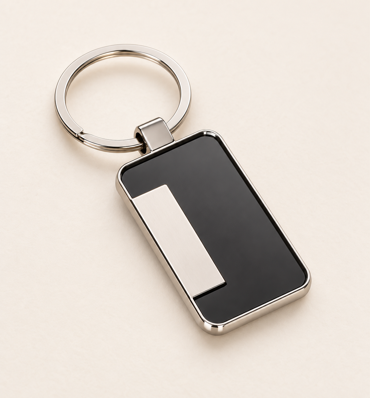 Heavy-Duty Metal Keychain - Black, main view