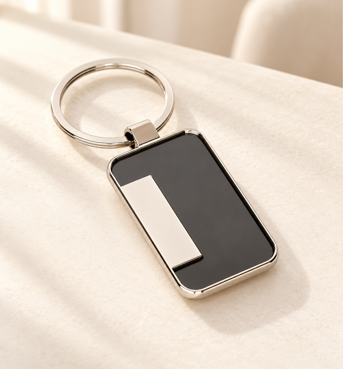 Heavy-Duty Metal Keychain - Black, lifestyle