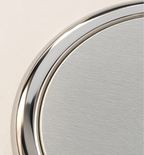 Premium Round Metal Keychain - Silver, detail