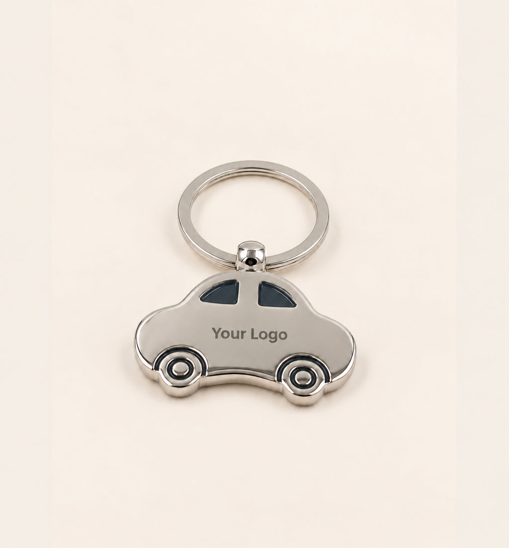 Car-Shaped Metal Keychain