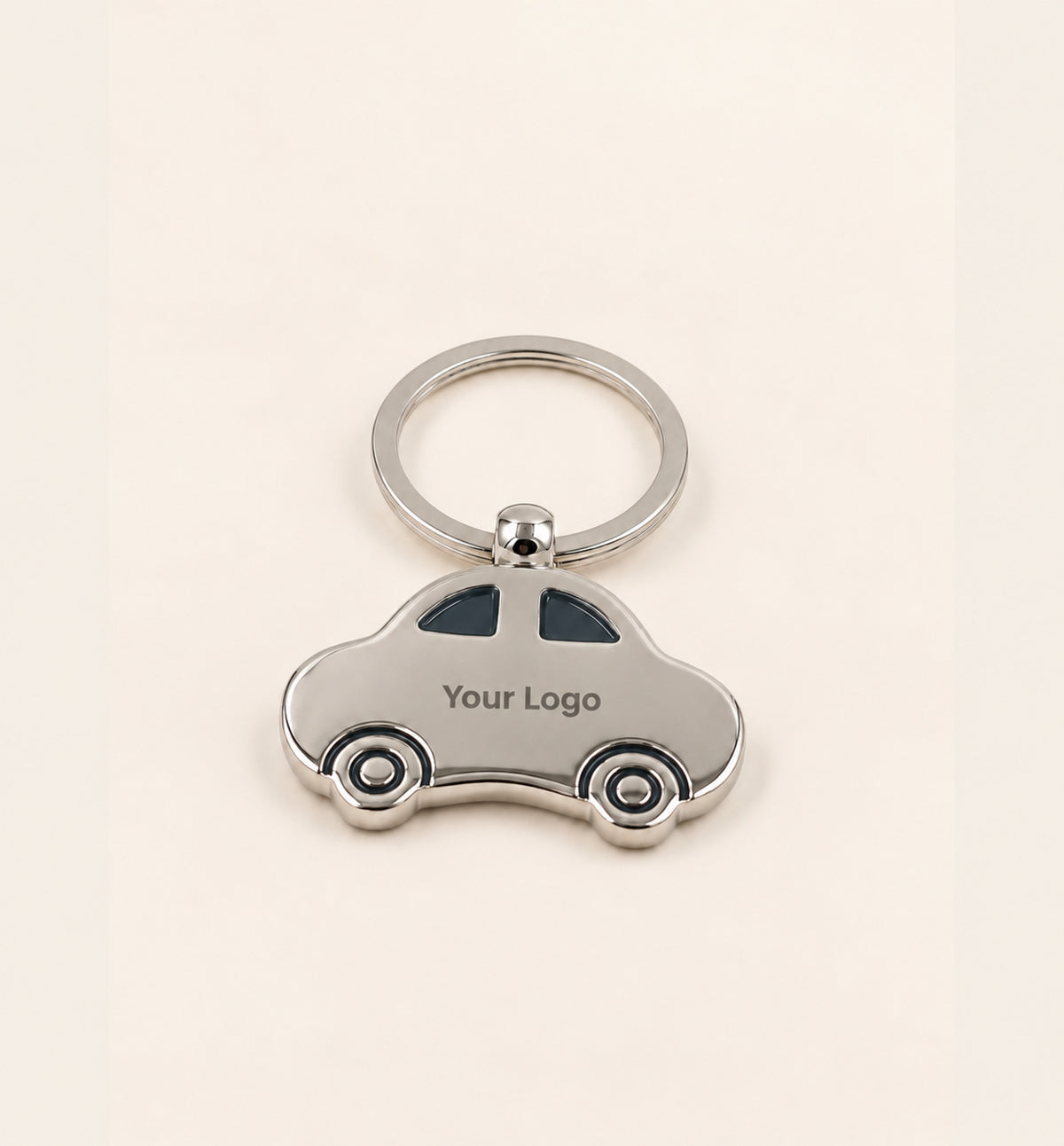 Car-Shaped Metal Keychain