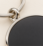 Round Metal Keychain - Black, detail