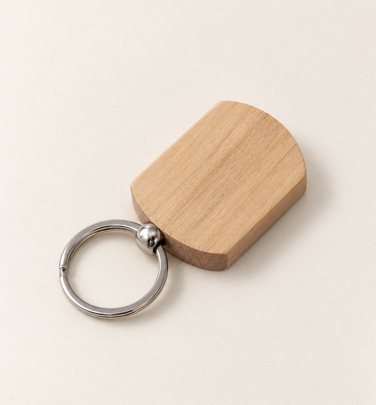 Wooden Keychain - Wood, alternate angle