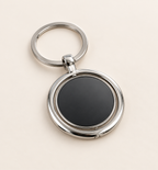 Round Spinner Keychain - Black, main view