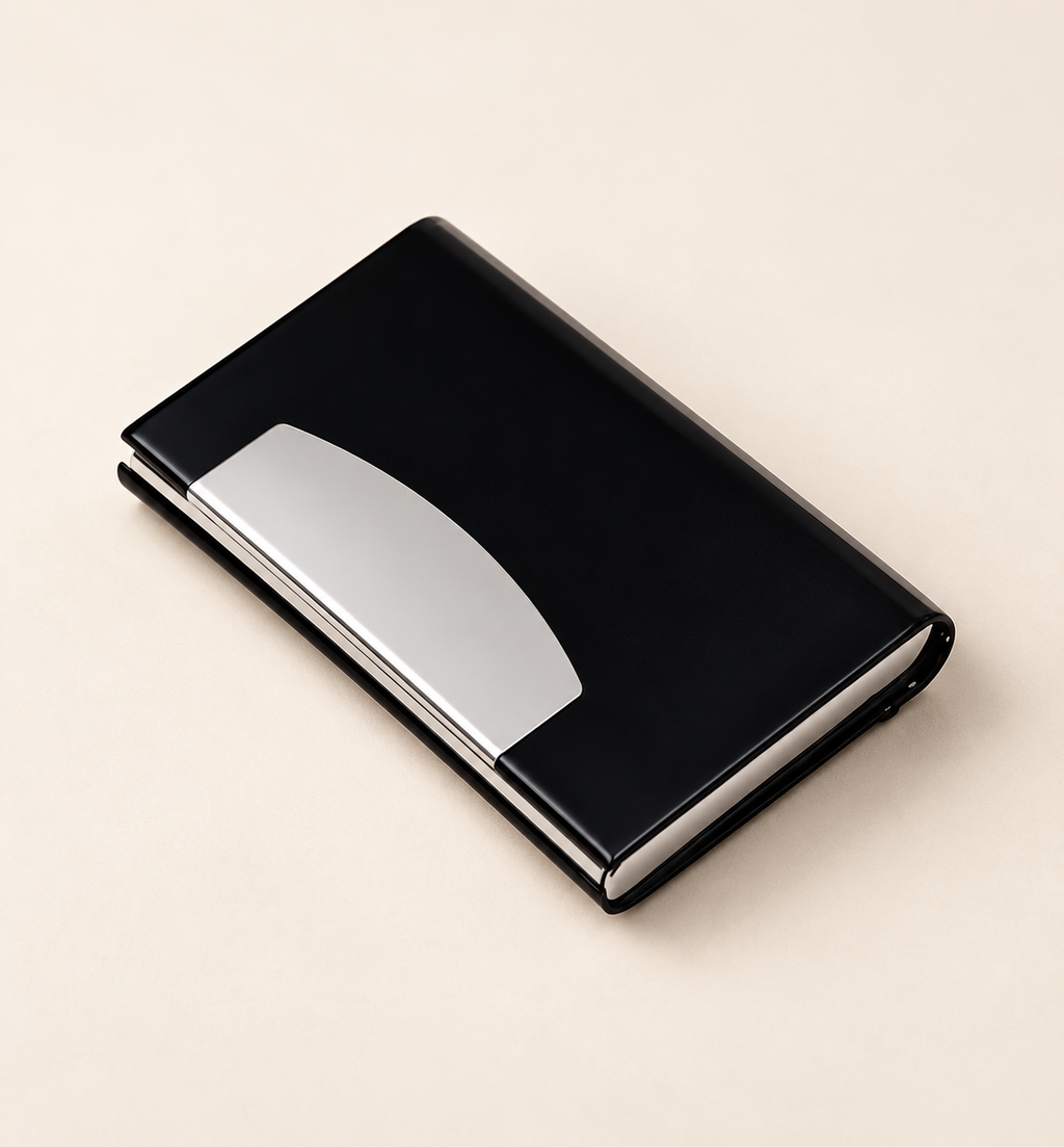 Metal-Panel Card Holder - Black, main view