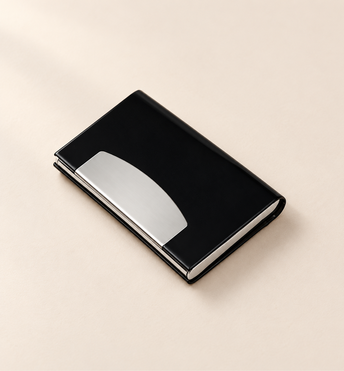 Metal-Panel Card Holder - Black, alternate angle