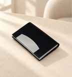 Metal-Panel Card Holder - Black, lifestyle
