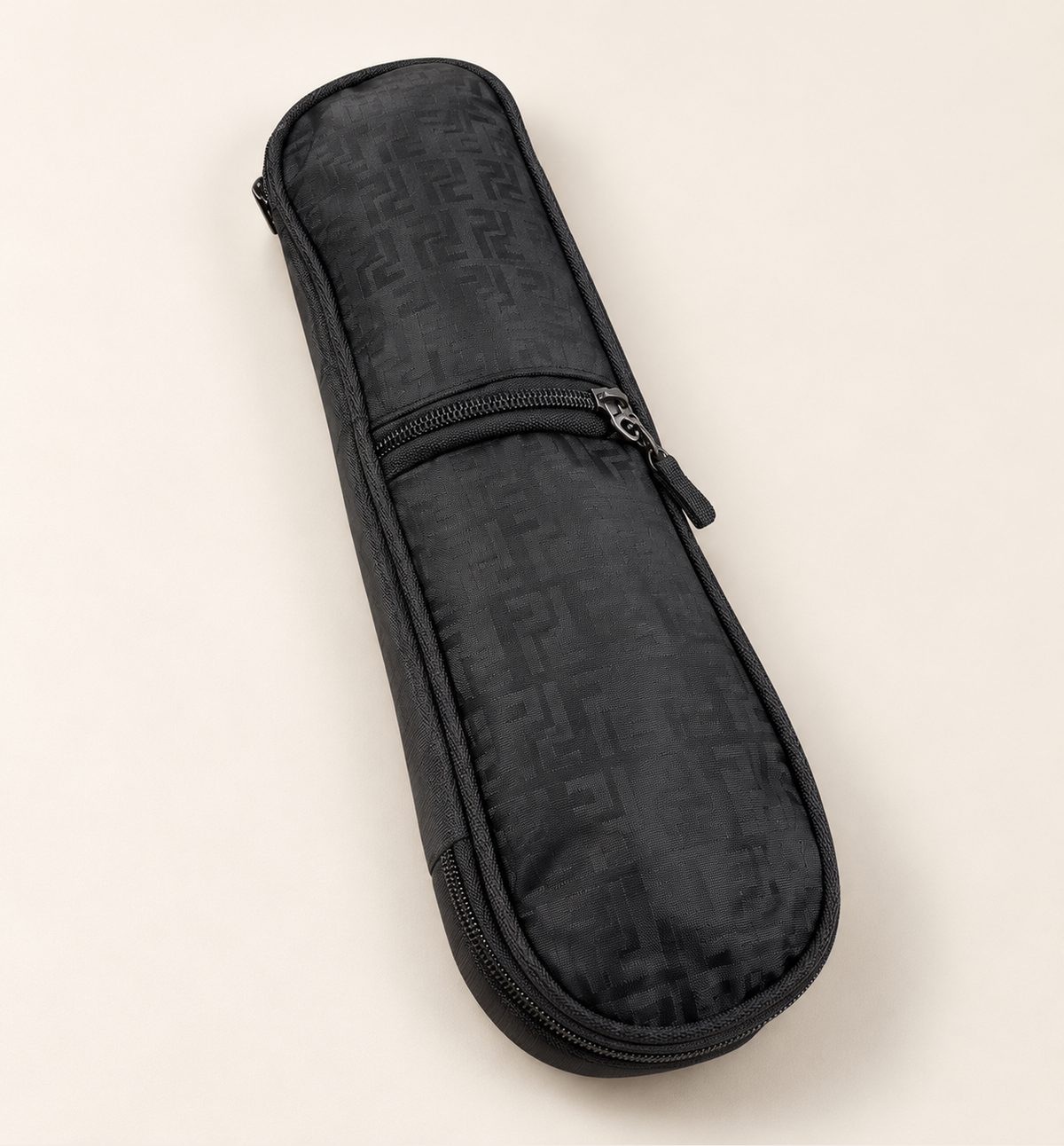 Foldable Zip Shopping Bag - Black, main view
