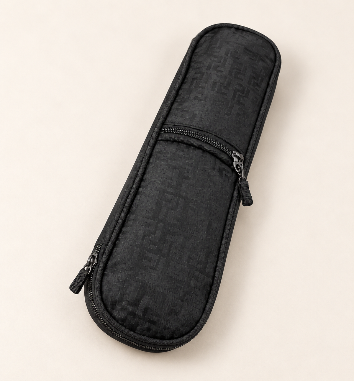 Foldable Zip Shopping Bag - Black, alternate angle