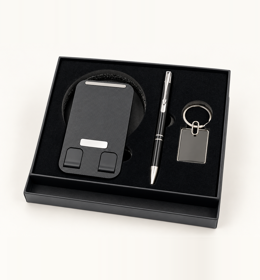 3-in-1 Desk Gift Set - Black, Main