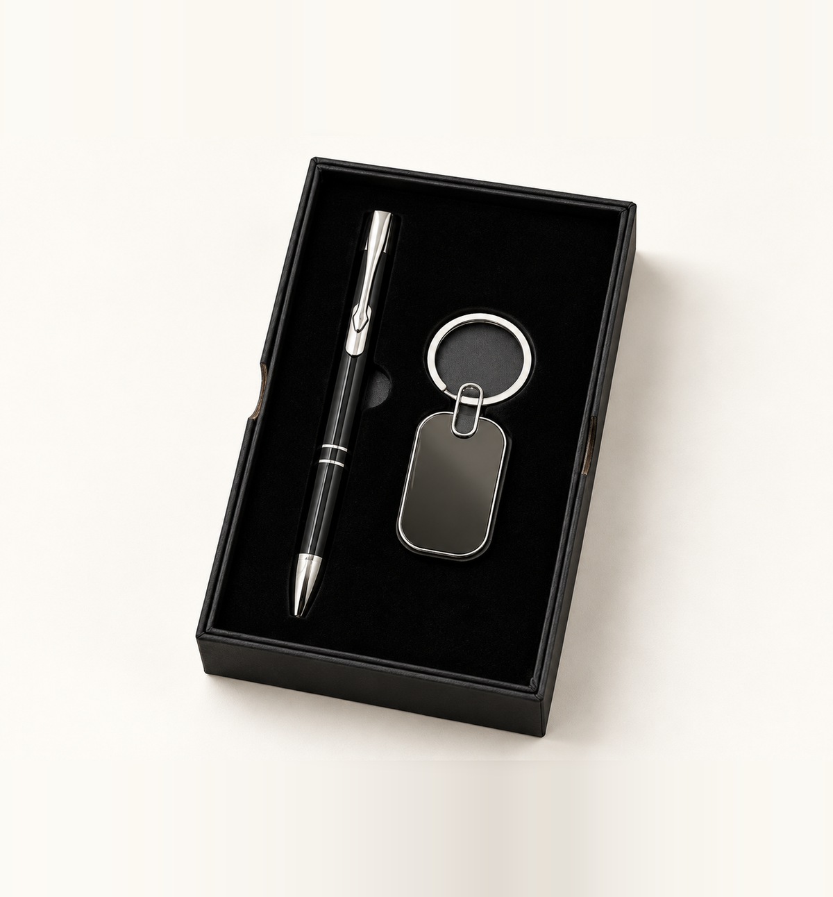 Metal Pen and Keychain Duo - Black, Main