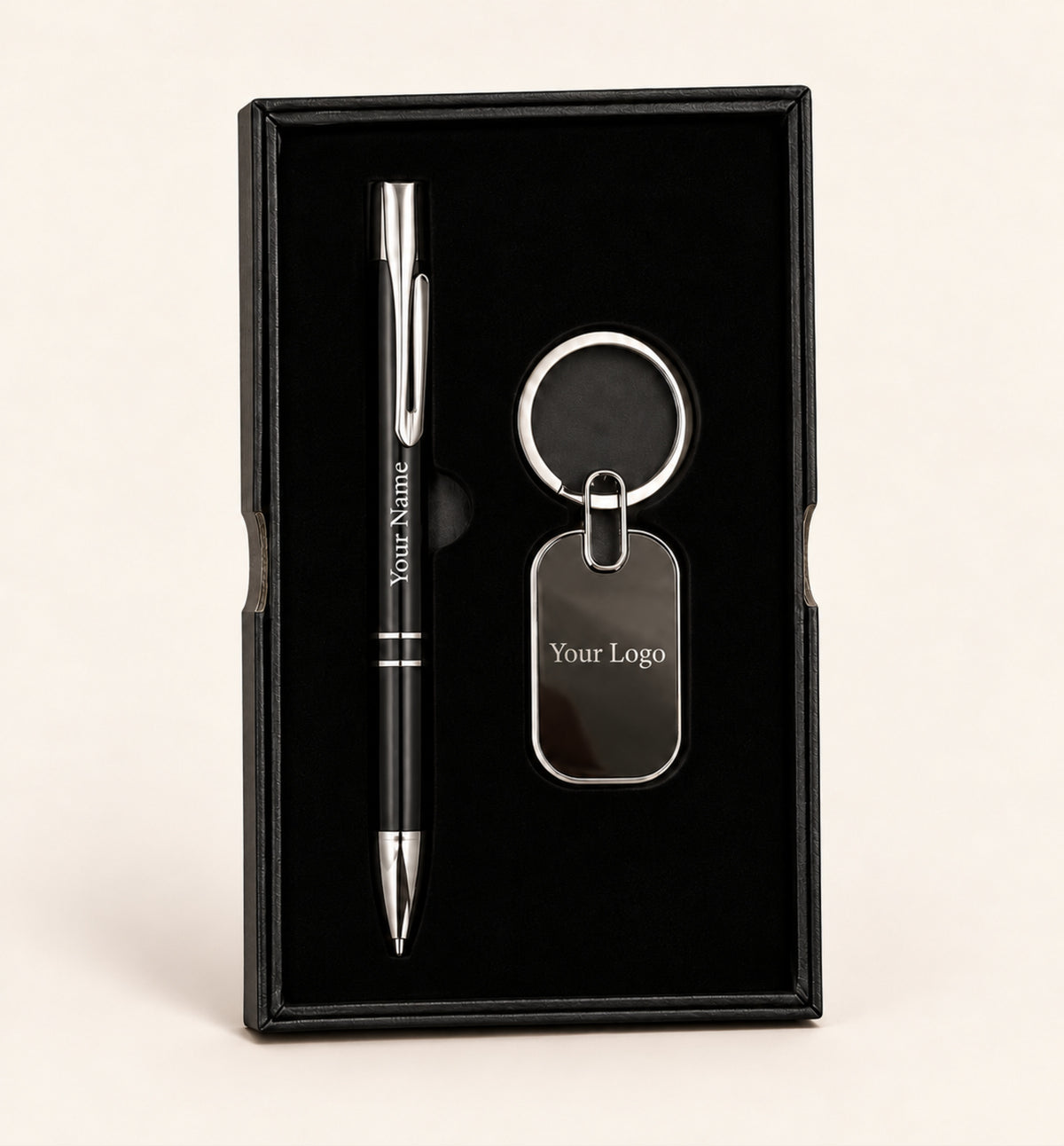 Metal Pen and Keychain Duo