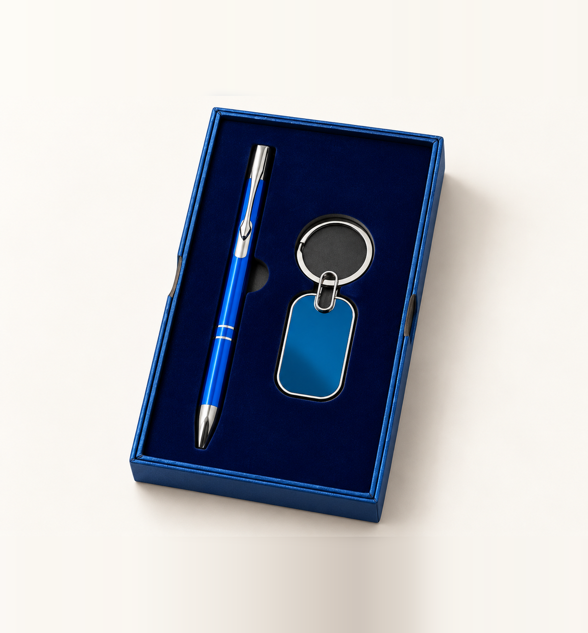 Metal Pen and Keychain Duo - Blue, Main