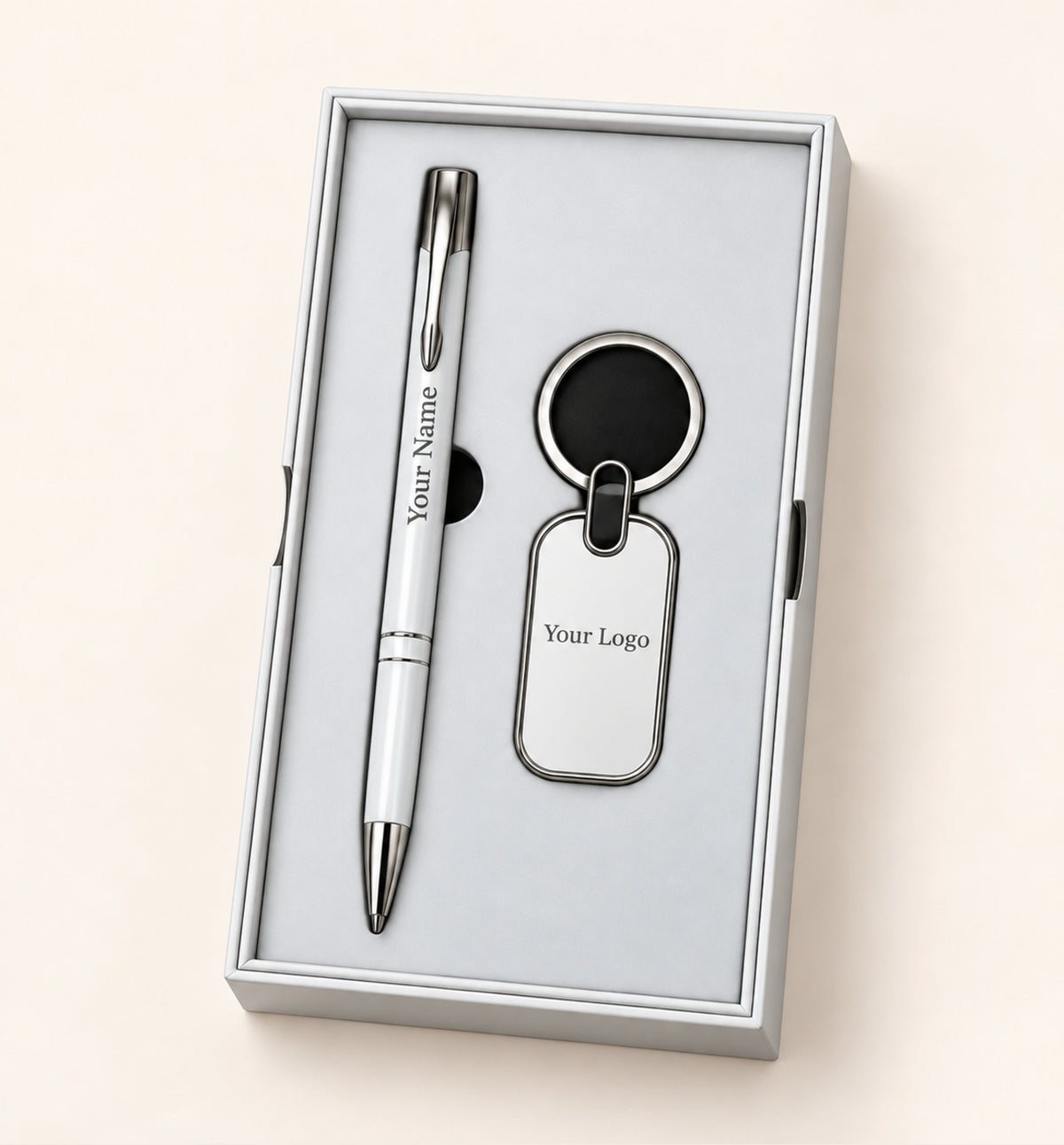 Metal Pen and Keychain Duo