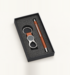Pen and Keychain Gift Kit - Tan, Main