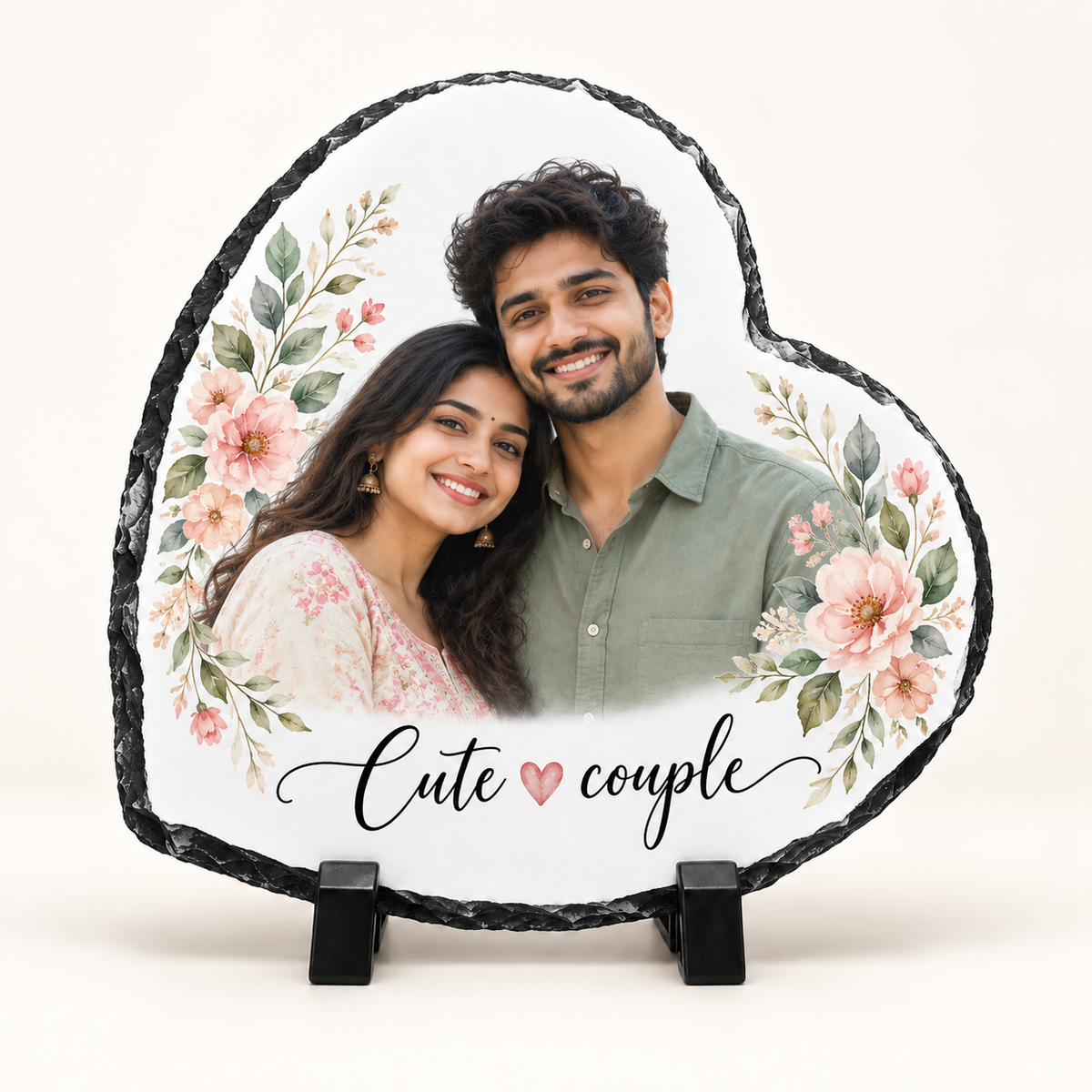 Stone photo printing Heart Shape - Stone, Personalised