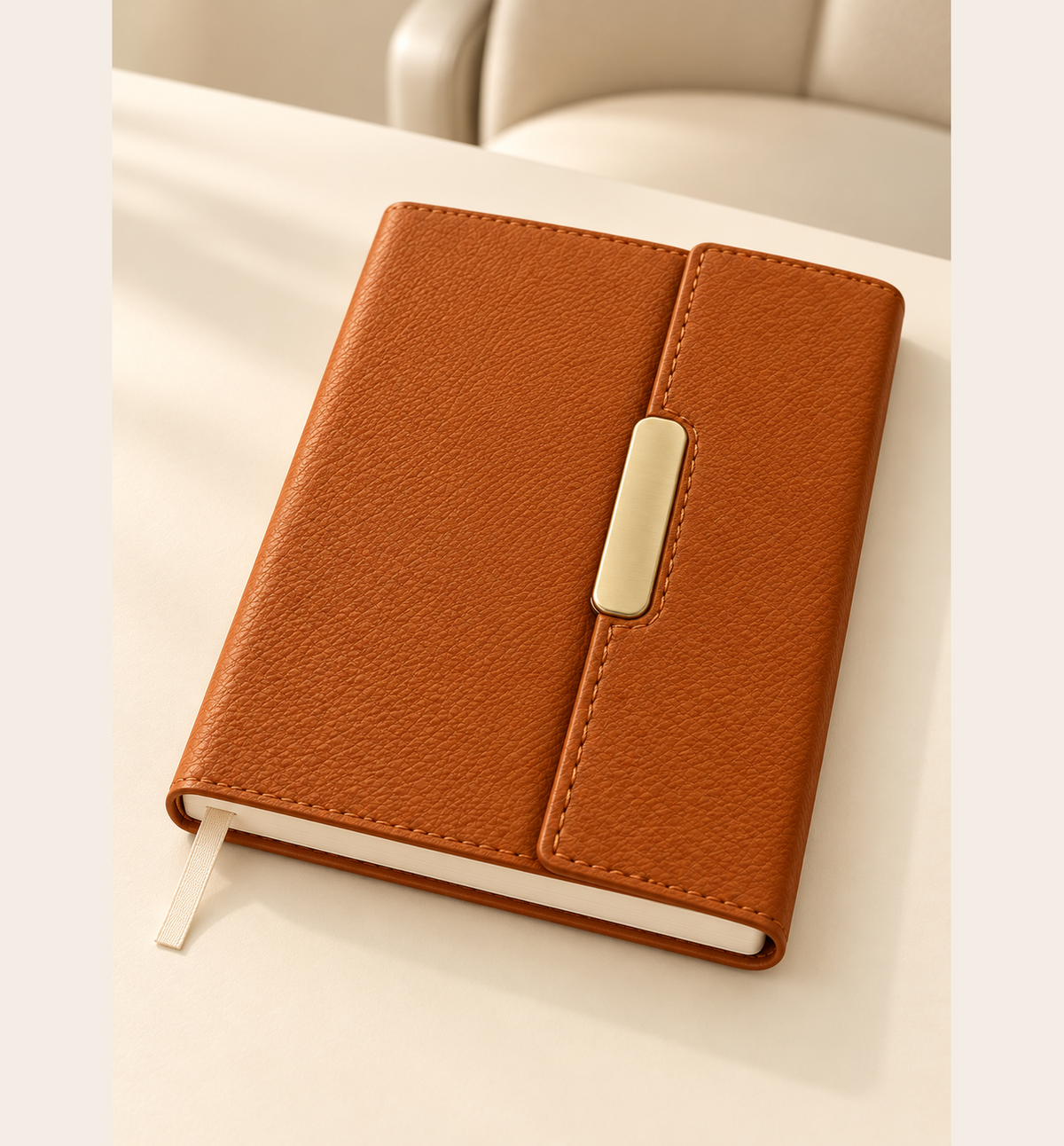 Flap-Lock Office Diary - Brown, Lifestyle