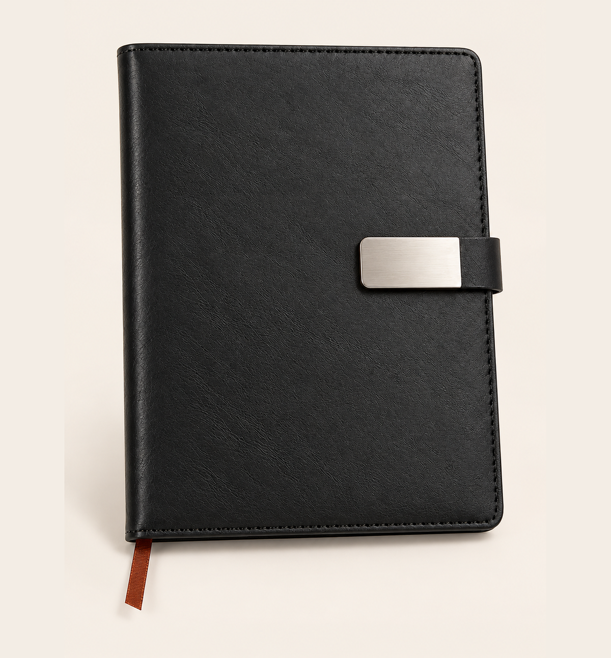 Office Diary with Metal Logo Plate - Black, Main