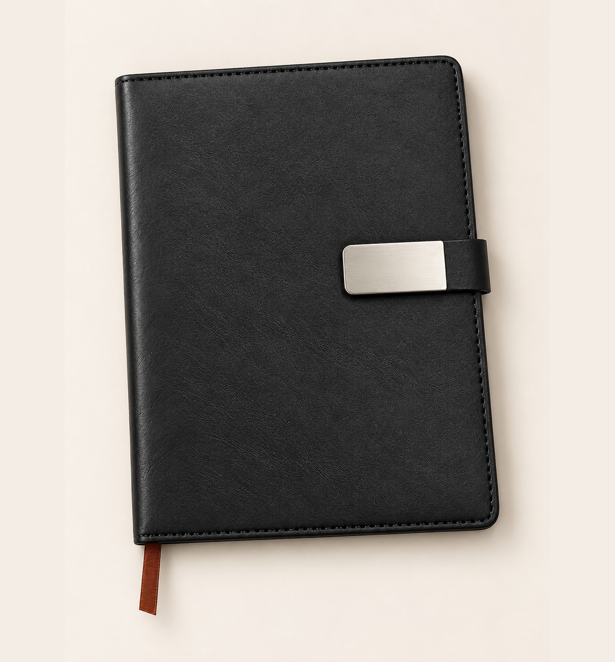 Office Diary with Metal Logo Plate - Black, Alternate