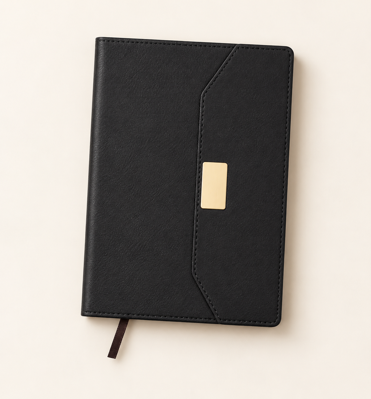 Thermal PU Notebook with Metal Plate - Black, Alternate
