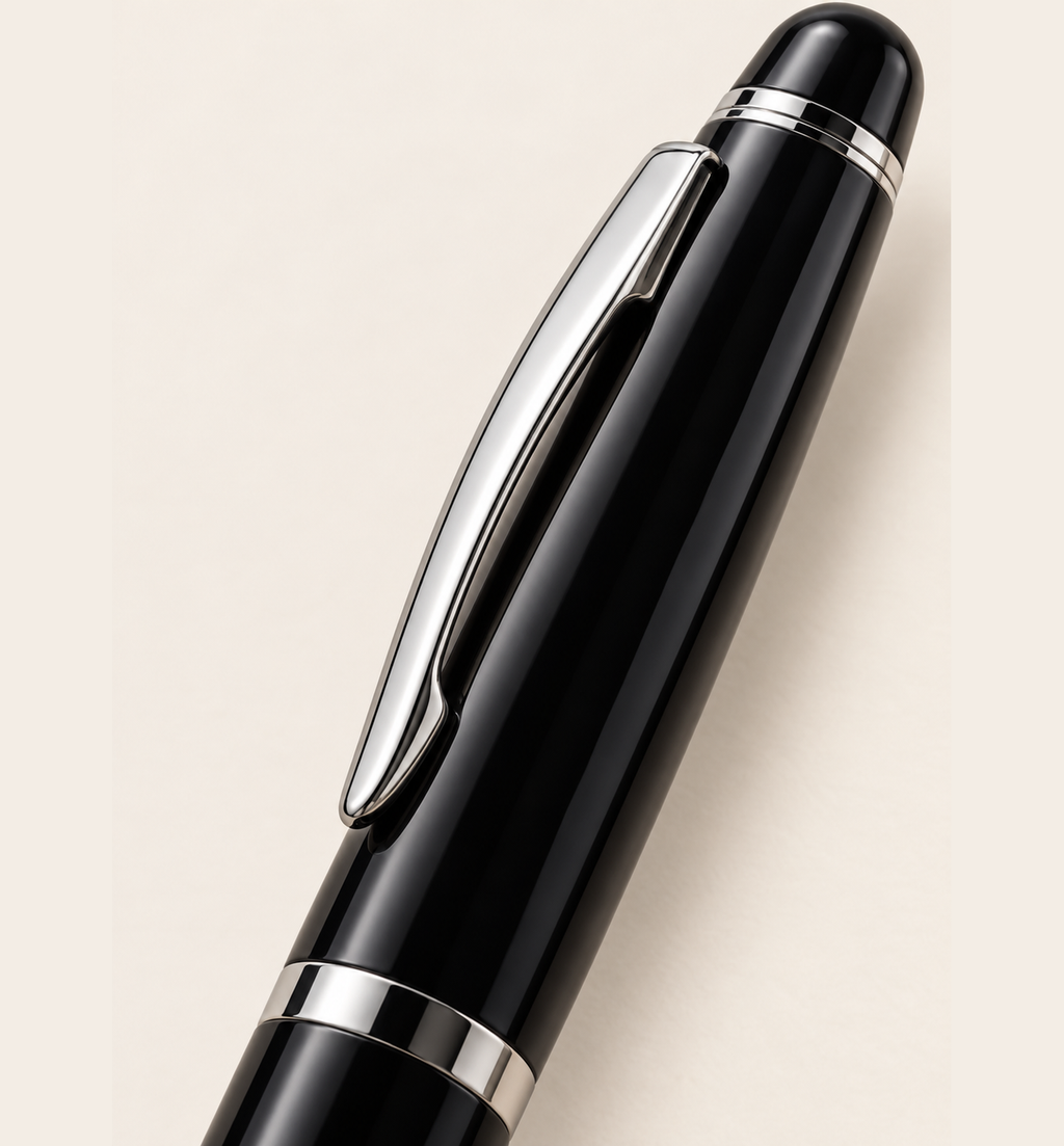 Executive Metal Ball Pen - Black, Detail