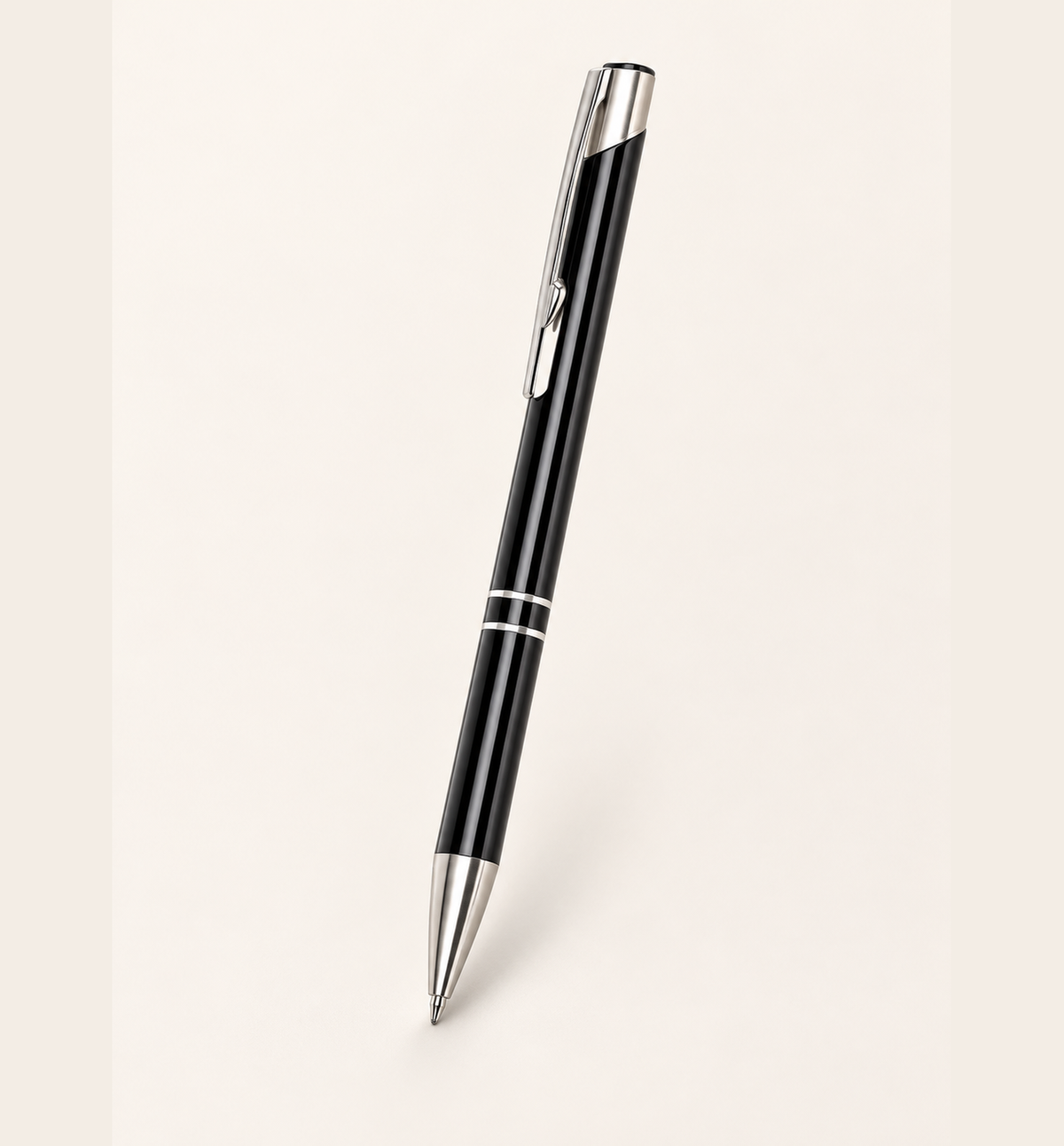 Slim Aluminium Click Pen - Black, Main