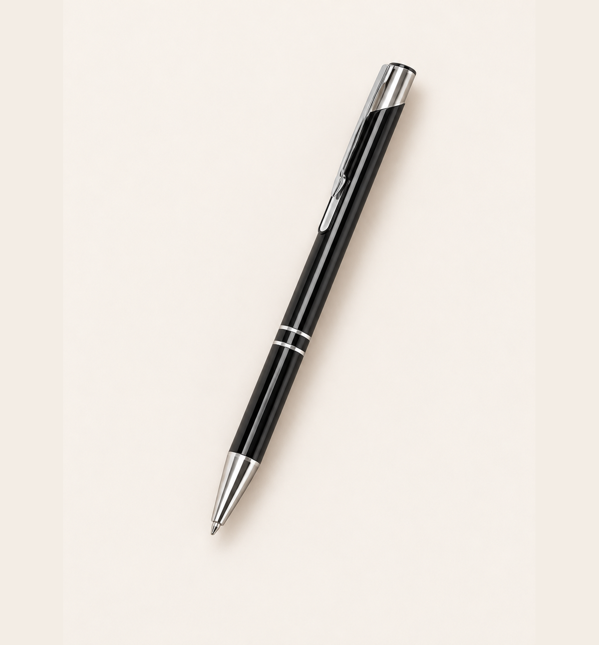 Slim Aluminium Click Pen - Black, Alternate