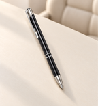 Slim Aluminium Click Pen - Black, Lifestyle