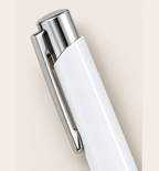 Slim Aluminium Click Pen - White, Detail