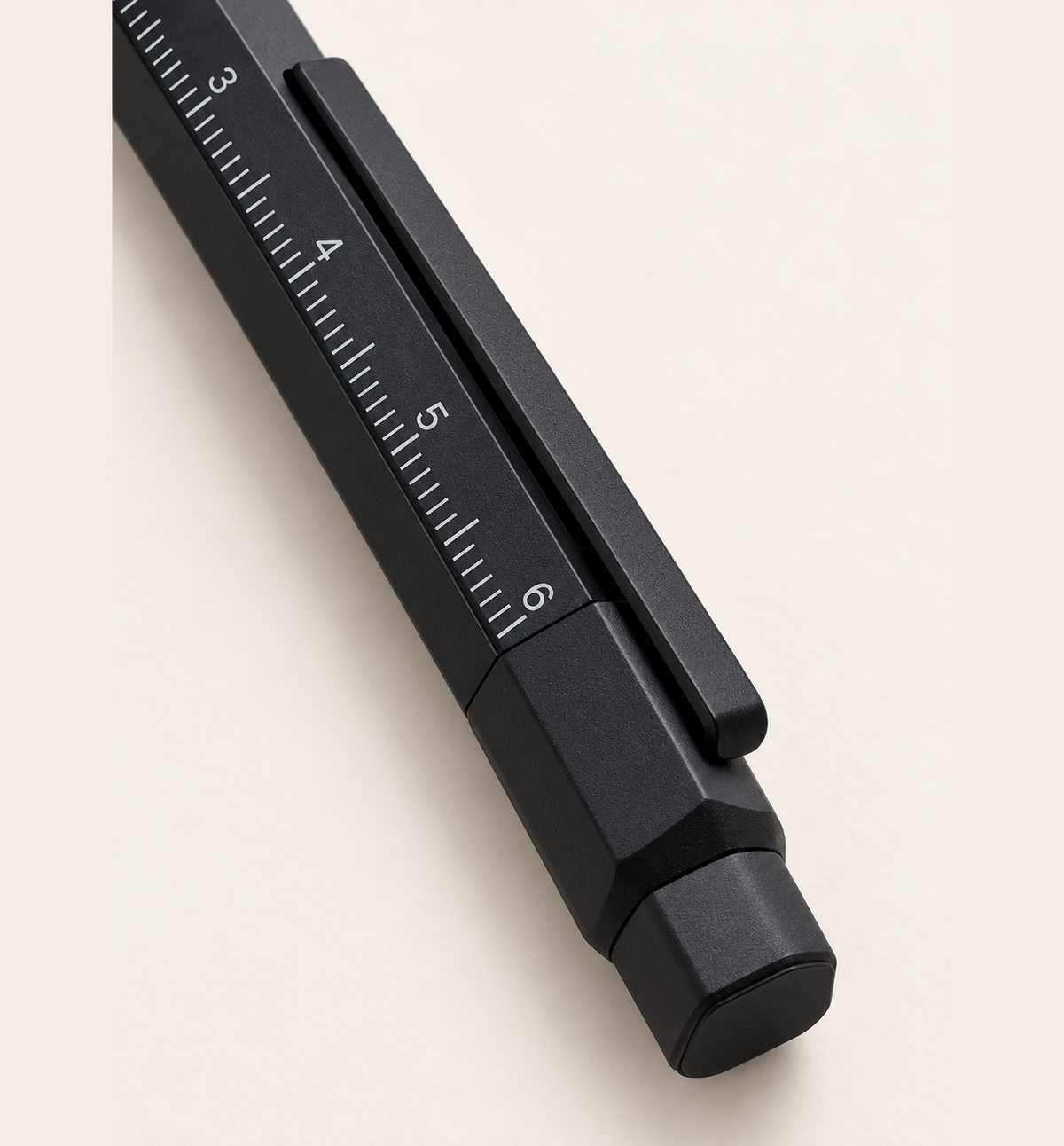 Multi-Tool Ruler Pen - Black, Detail
