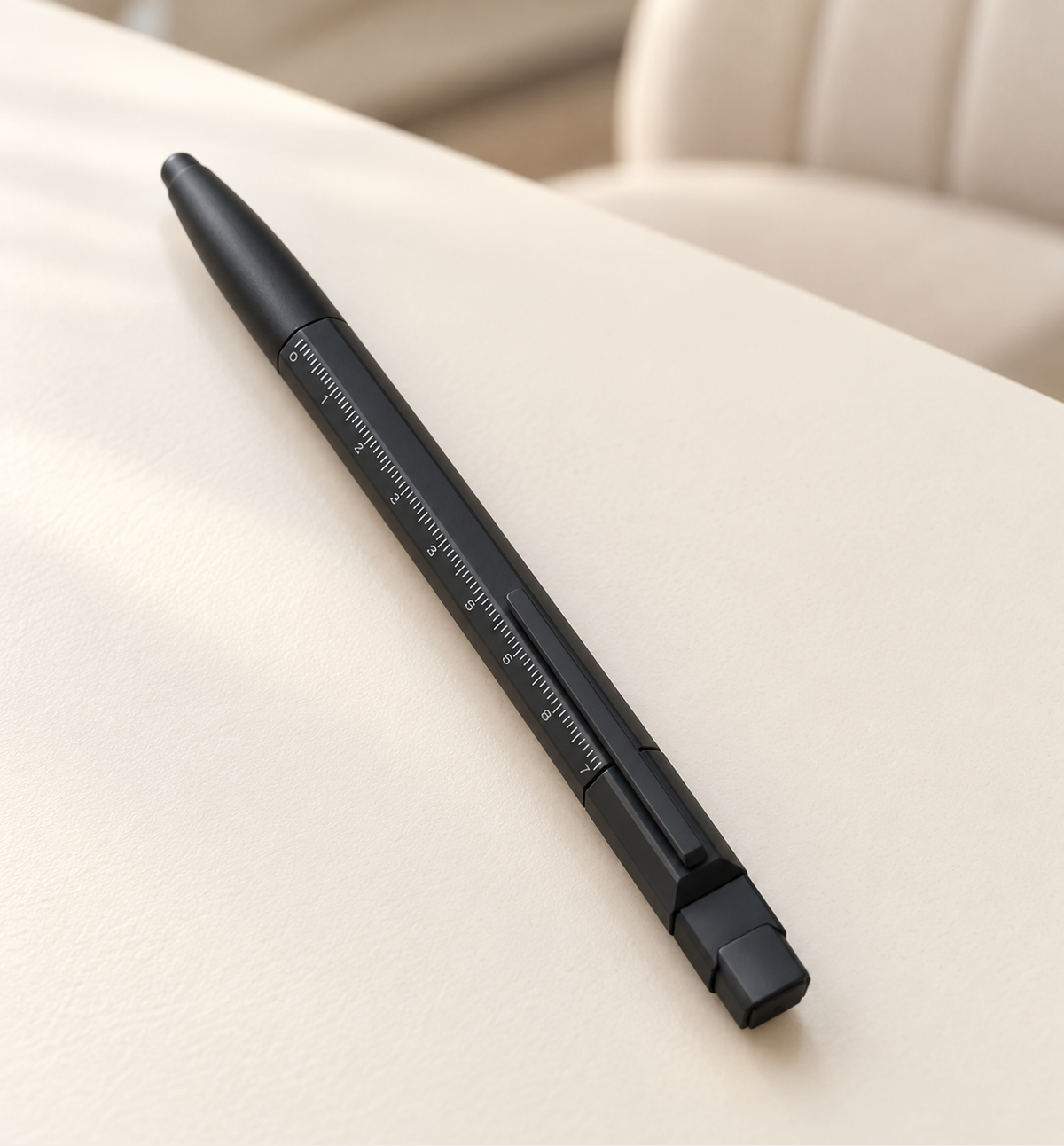 Multi-Tool Ruler Pen - Black, Lifestyle