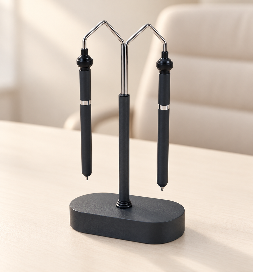 Magnetic Pen Set with Stand - Black, Lifestyle